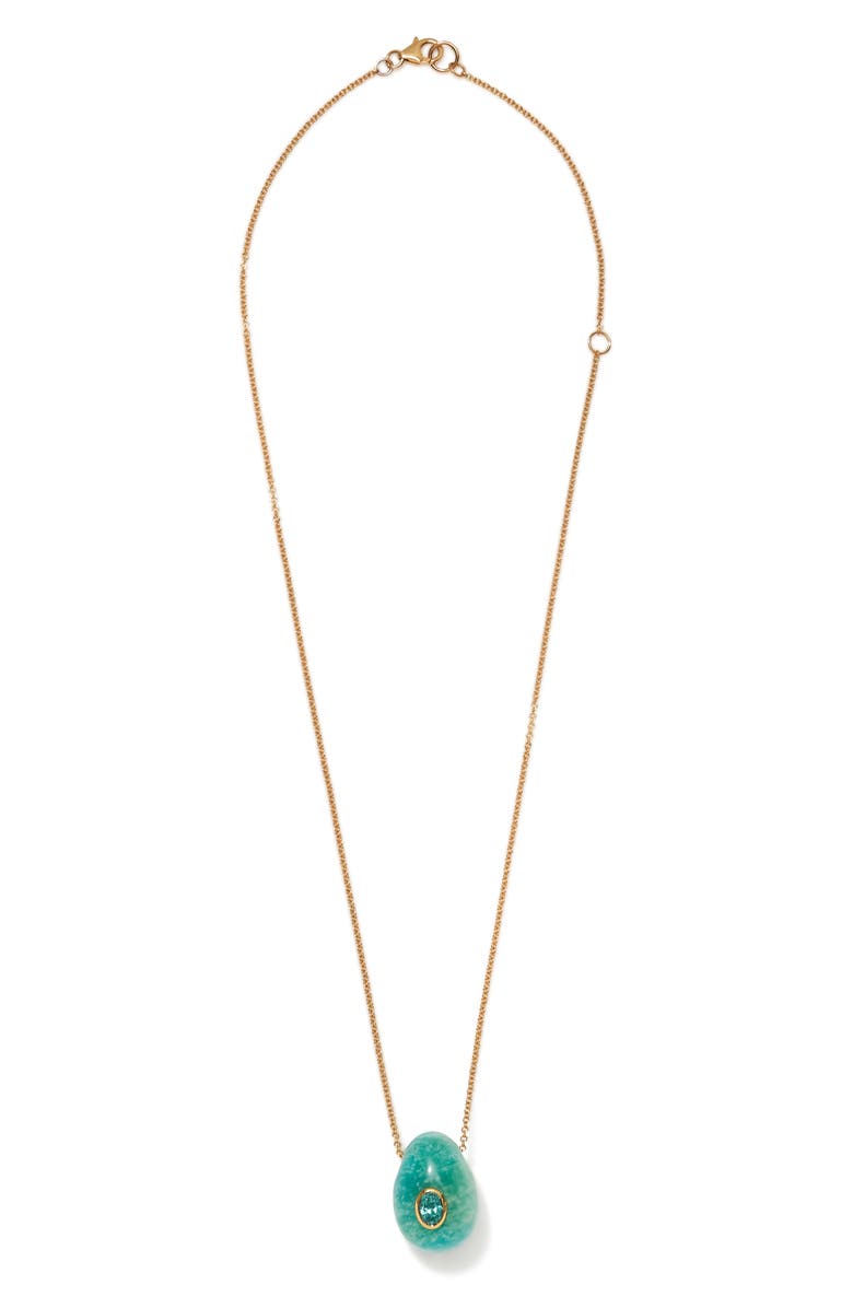 Lizzie Fortunato Constance Pendant Necklace, Main, color, Green