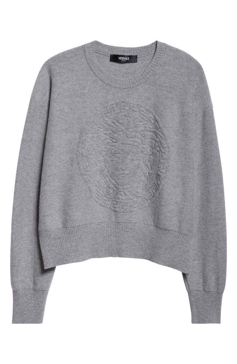 Versace Medusa Wool & Cashmere Sweater, Alternate, color,