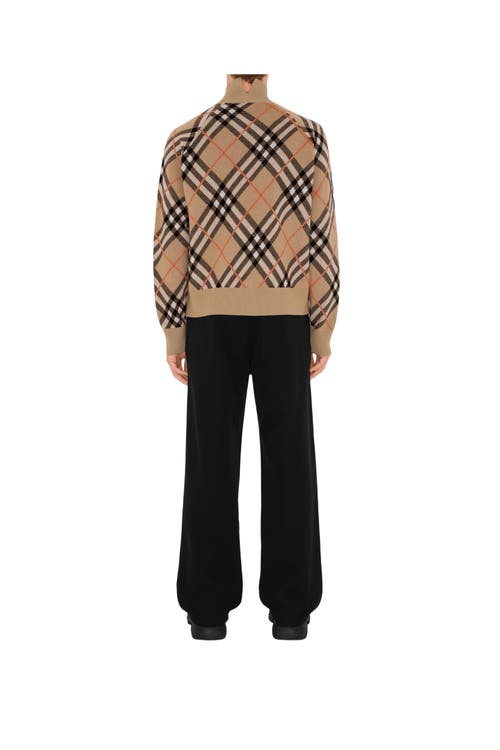 Burberry Check Wool Mohair Blend Jacket In Brown