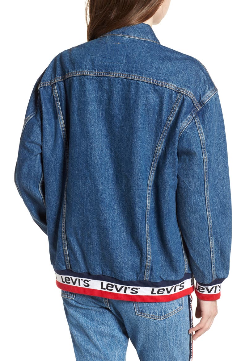 Levi's® Sport Tape Baggy Trucker Denim Jacket, Alternate, color, GOOD SPORT