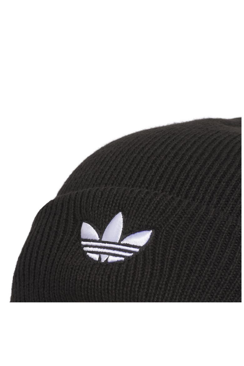 Trefoil Beanie, Alternate, color, BLACK/ WHITE