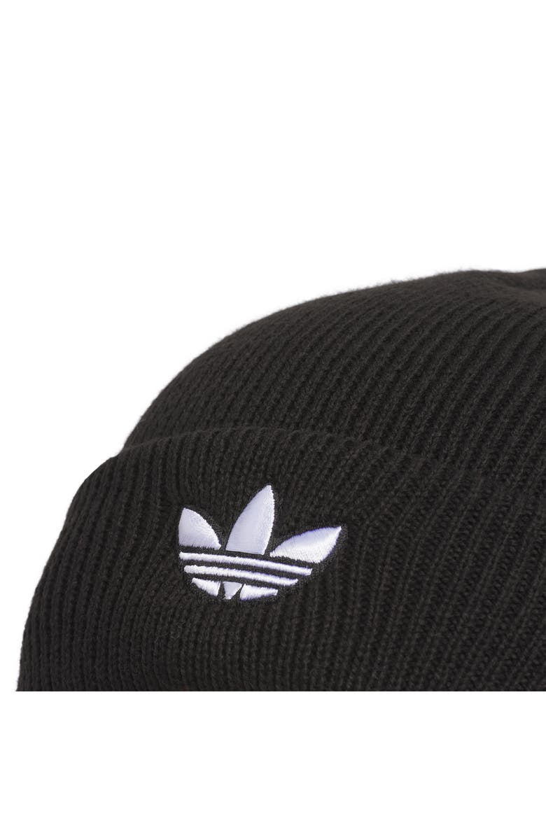 adidas Trefoil Beanie, Alternate, color, Black/ White