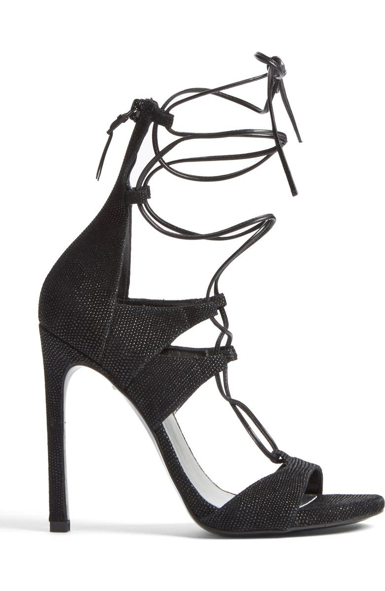 Stuart Weitzman Leg Wrap High Dress Sandal, Alternate, color,