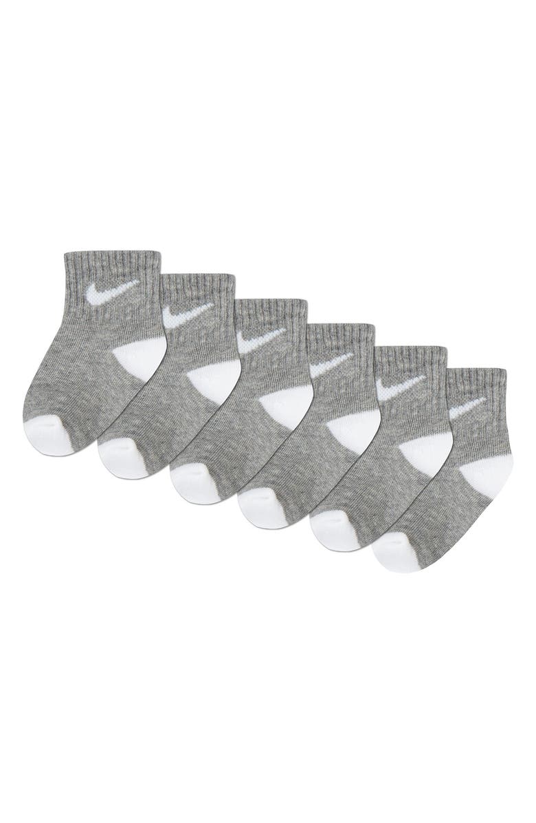Nike 6-Pack Swoosh Ankle Socks, Main, color, Dark Grey Heather