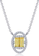 Lafonn Simulated Diamond & Simulated Canary Sapphire Pendant Necklace