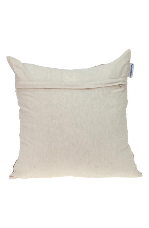 Parkland Collection Periwinkle Beaded Accent Pillow In Beige