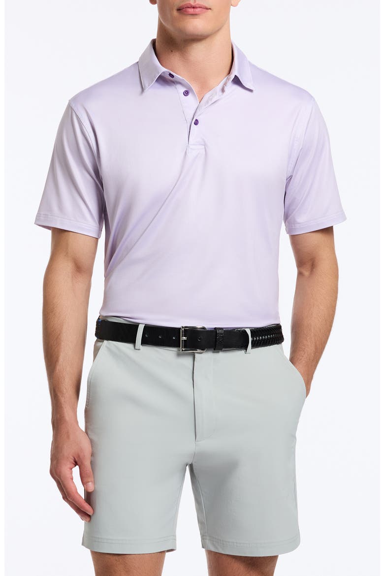 Hyde Textired Performance Golf Polo, Main, color, LAVENDER