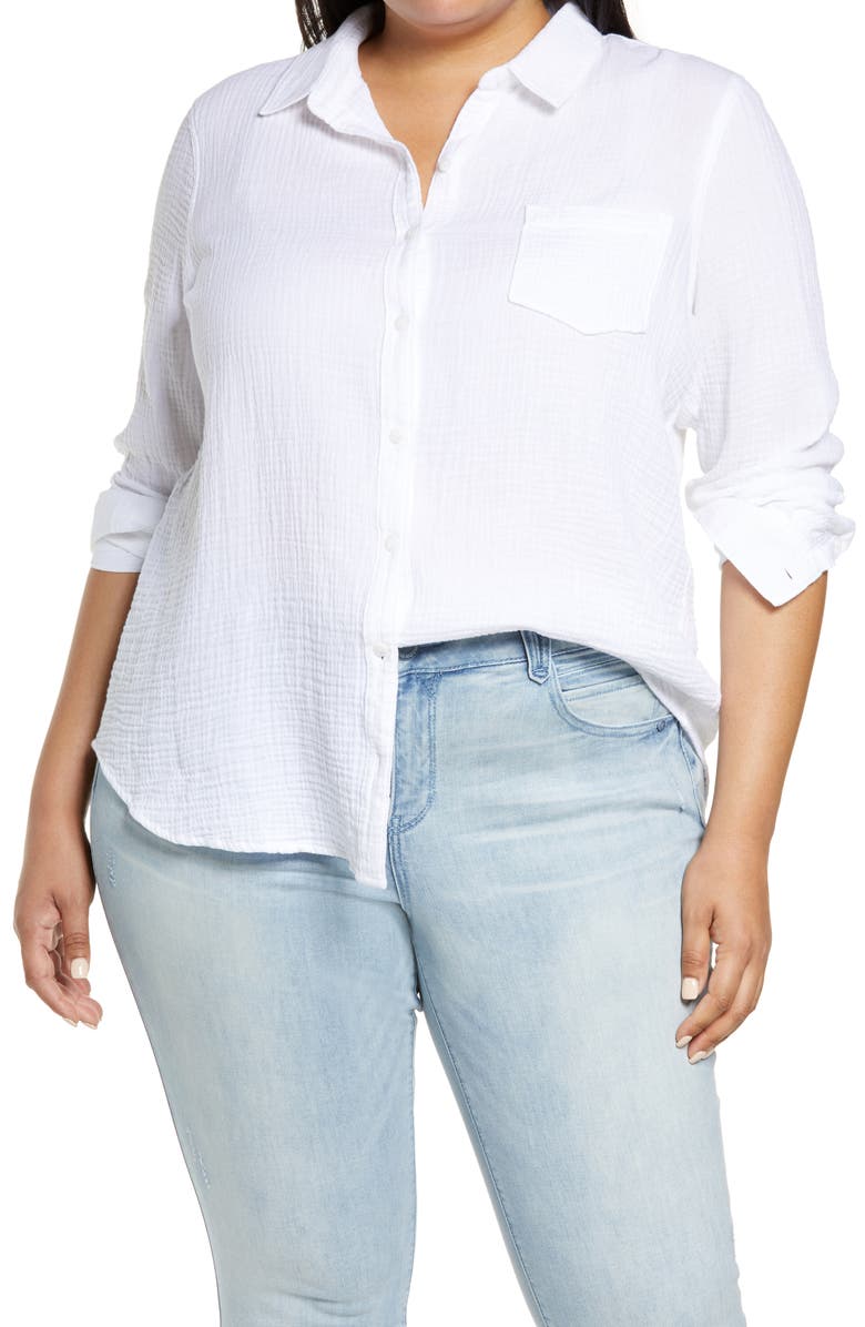 Caslon<sup>®</sup> Easy Button-Up Shirt, Main, color, 