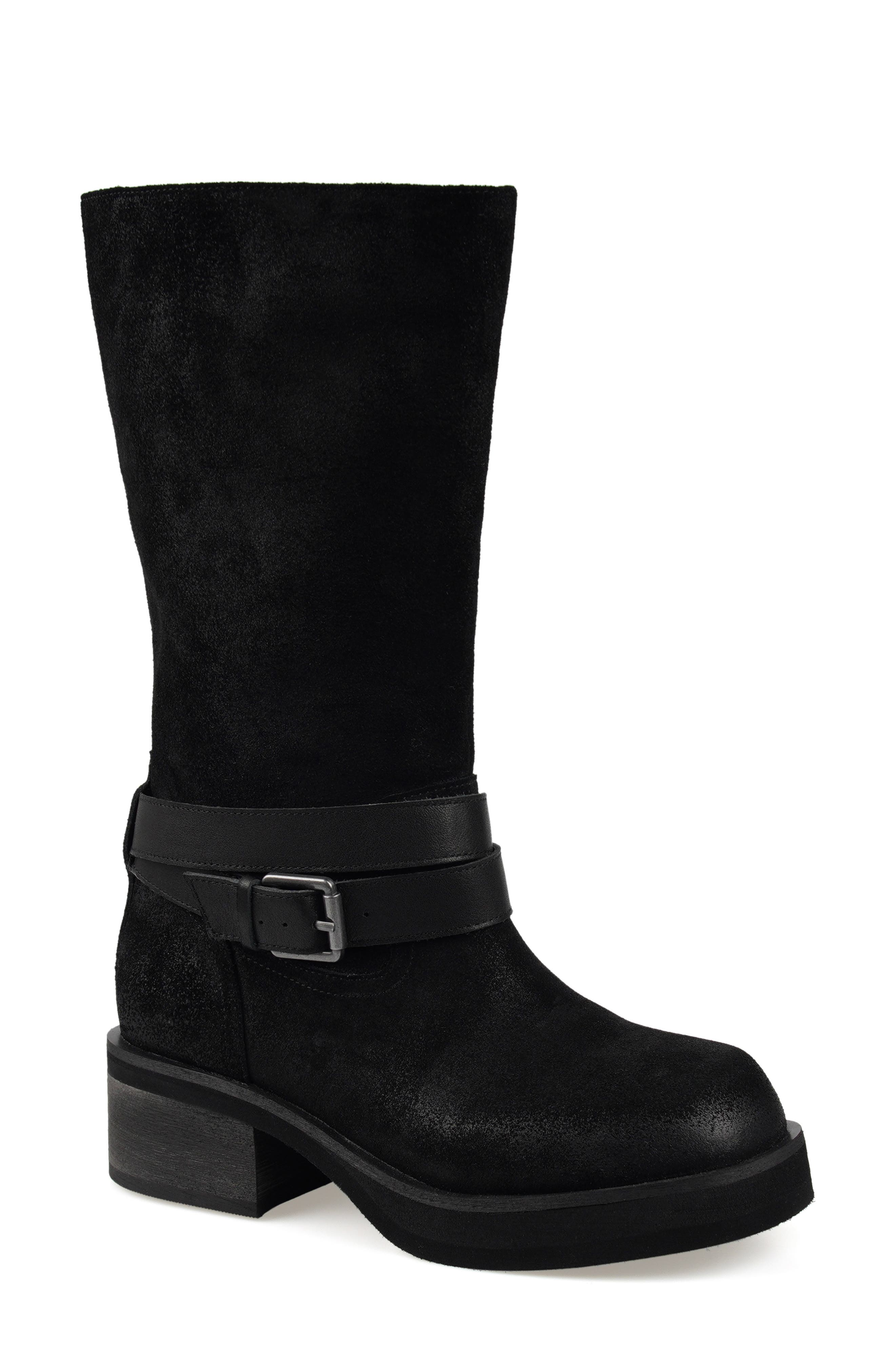 Candie's Crib Block Heel Boot, Main, color, Black