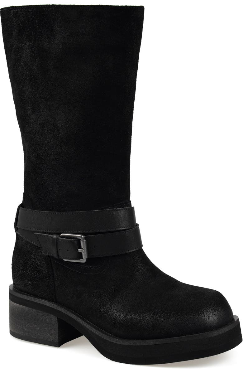 Candie's Crib Block Heel Boot, Main, color, Black