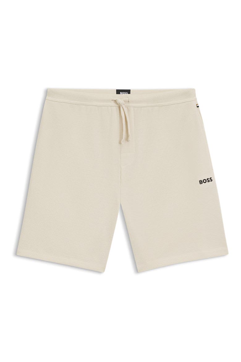 Waffle Knit Lounge Shorts, Alternate, color, OPEN WHITE