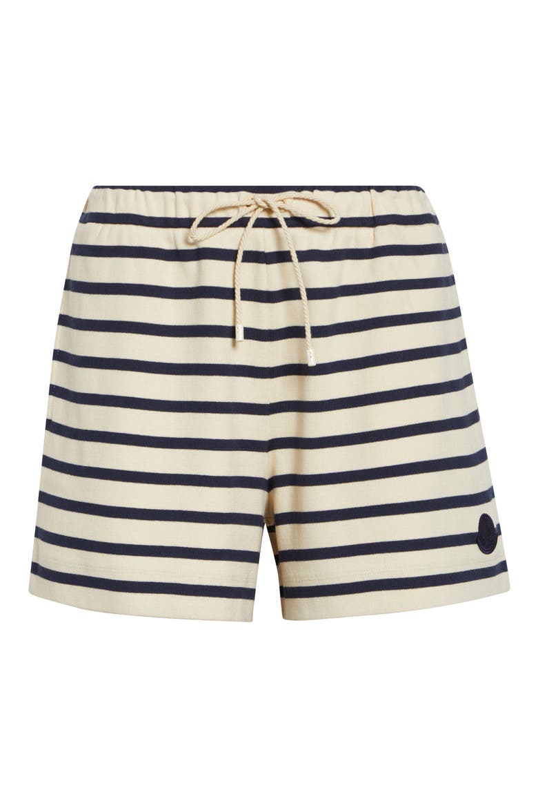 Stripe Cotton Shorts, Alternate, color, BLUE/ IVORY