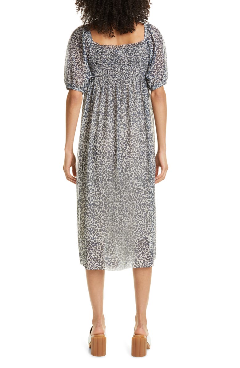 Baum und Pferdgarten Judith Floral Smocked Midi Dress, Alternate, color, 