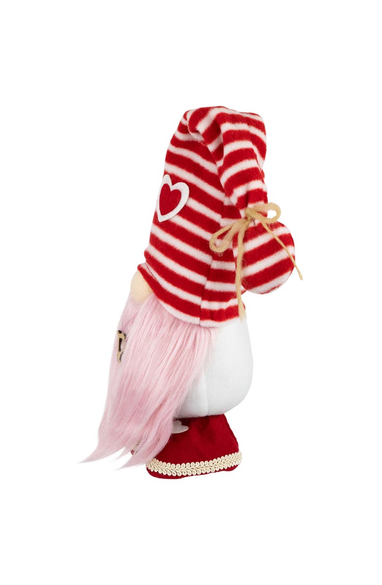 Northlight Plush Bow and Arrow Valentine's Day Gnome - 19" - Pink, Alternate, color, Red