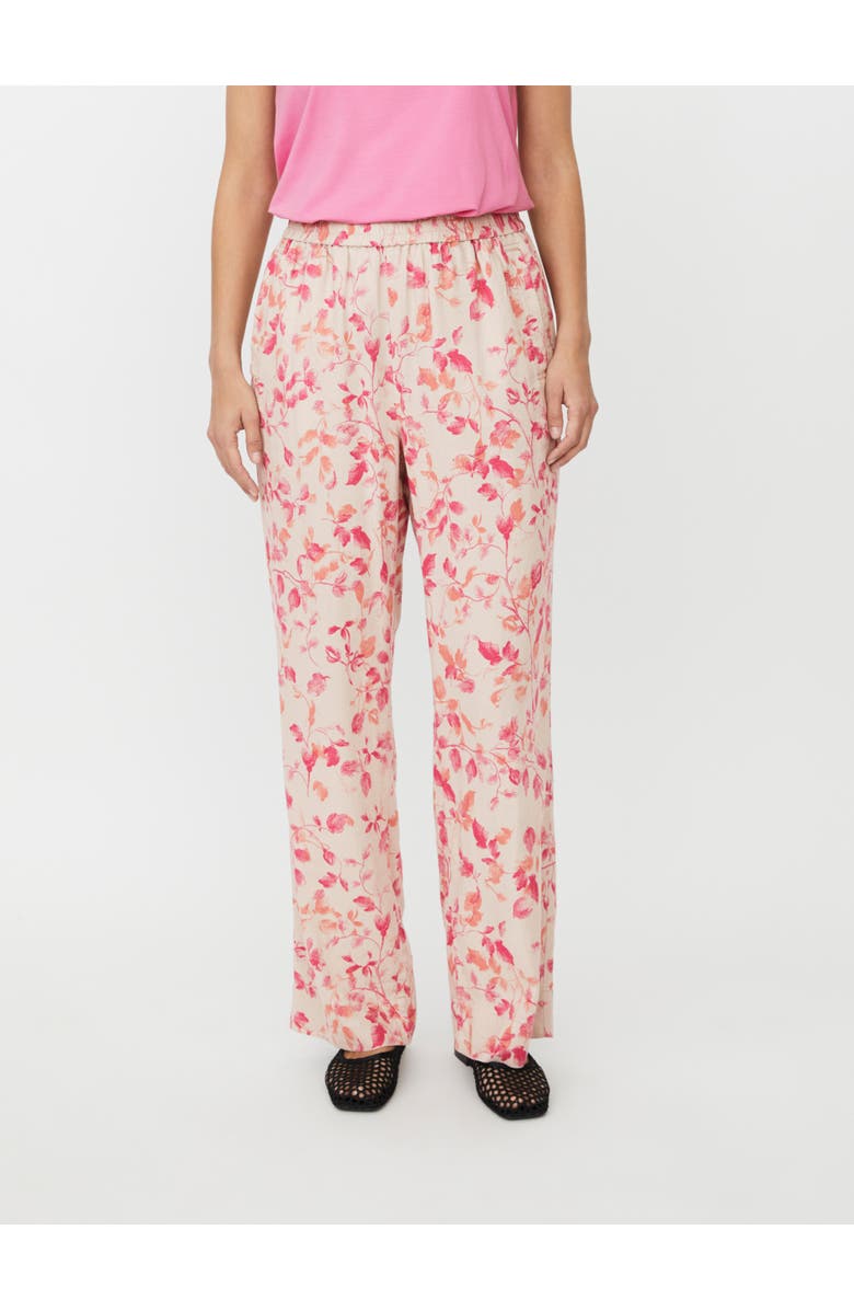 Masai Copenhagen MaPeonos Floral Printed Trousers, Main, color, Carmine