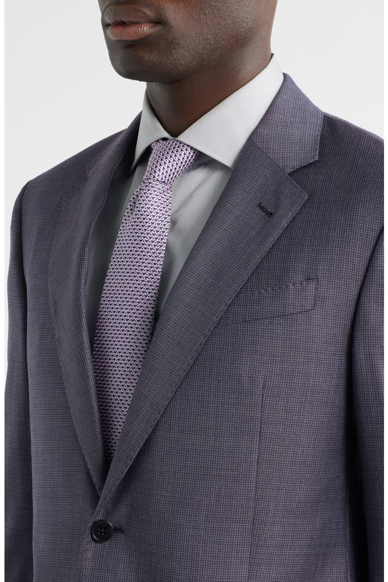 G-Line Slim Fit Purple Microcheck Wool Suit, Alternate, color, FANCY PURPLE