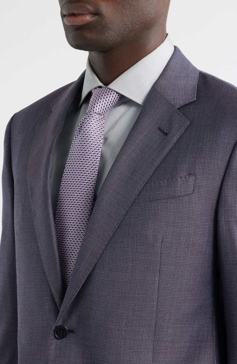 Emporio Armani G-Line Slim Fit Purple Microcheck Wool Suit, Alternate, color, Fancy Purple