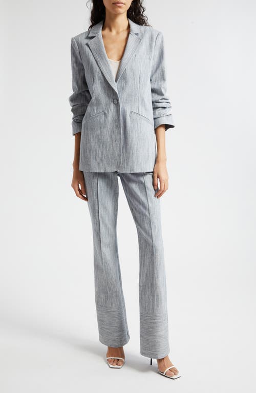 Cinq À Sept Evelyn High-rise Flared Jeans In Indigo/white