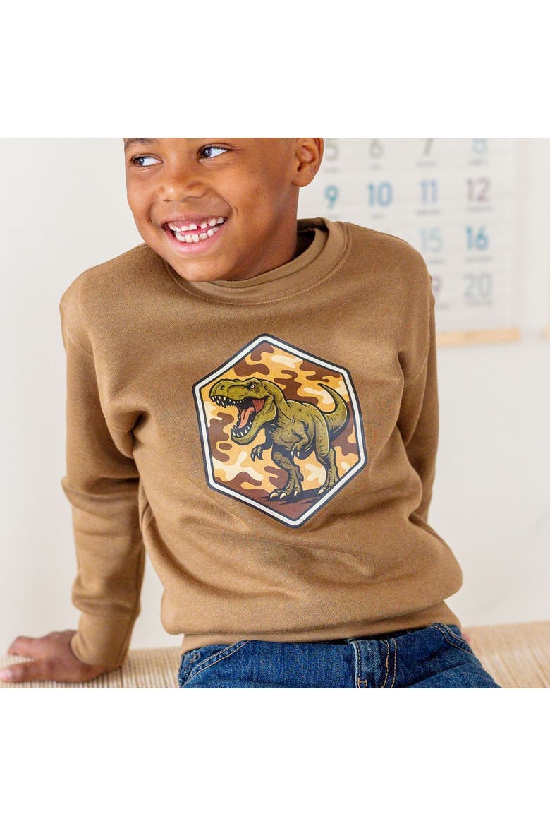 Camo Rawr Sweatshirt, Alternate, color, Mocha