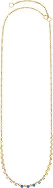 Sethi Couture Mylene 18k Gold Rainbow Sapphire Necklace
