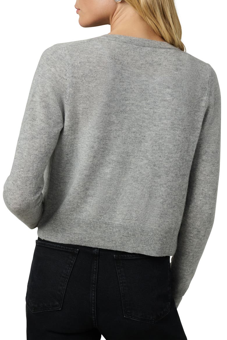 The Dani Crop Cashmere Cardigan, Alternate, color, HEATHER GREY