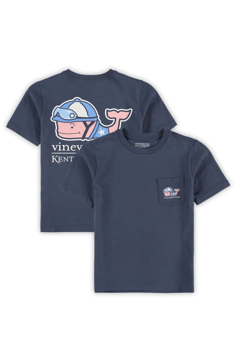 vineyard vines Preschool Vineyard Vines  Navy 151st Kentucky Derby Jockey Whale T-Shirt, Alternate, color, 