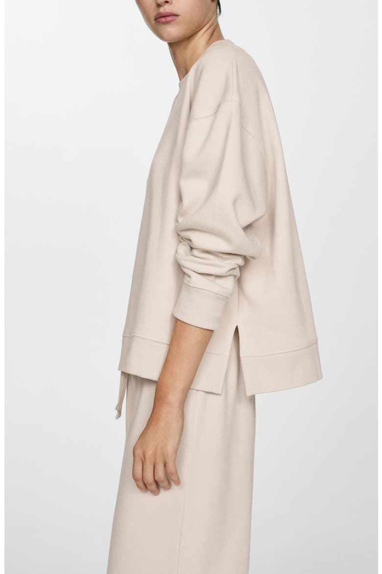 Cotton Blend Wide Leg Drawstring Pants, Alternate, color, SAND