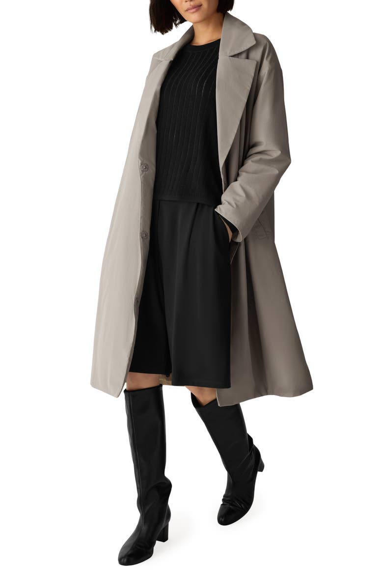 Padded Trench Coat, Alternate, color, TWINE