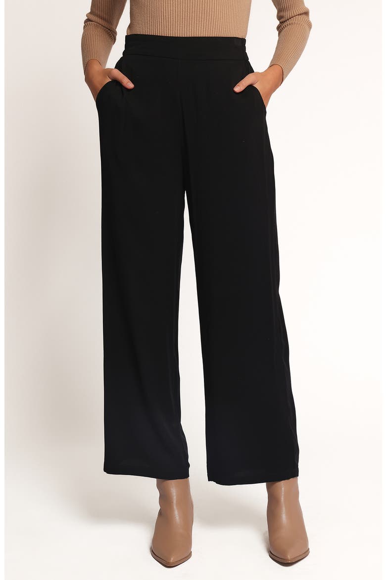 Rissa Wide Leg Pants, Main, color, BLACK