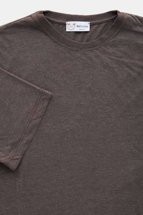Wolf Vs. Goat (wvg) Light Weight Viscose Sorona Short Sleeve Crew Neck T-shirt In Brown