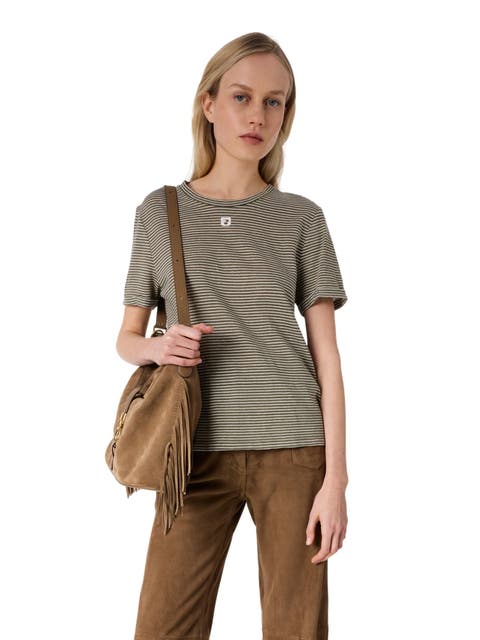 Melva Linen Blend Striped T-Shirt