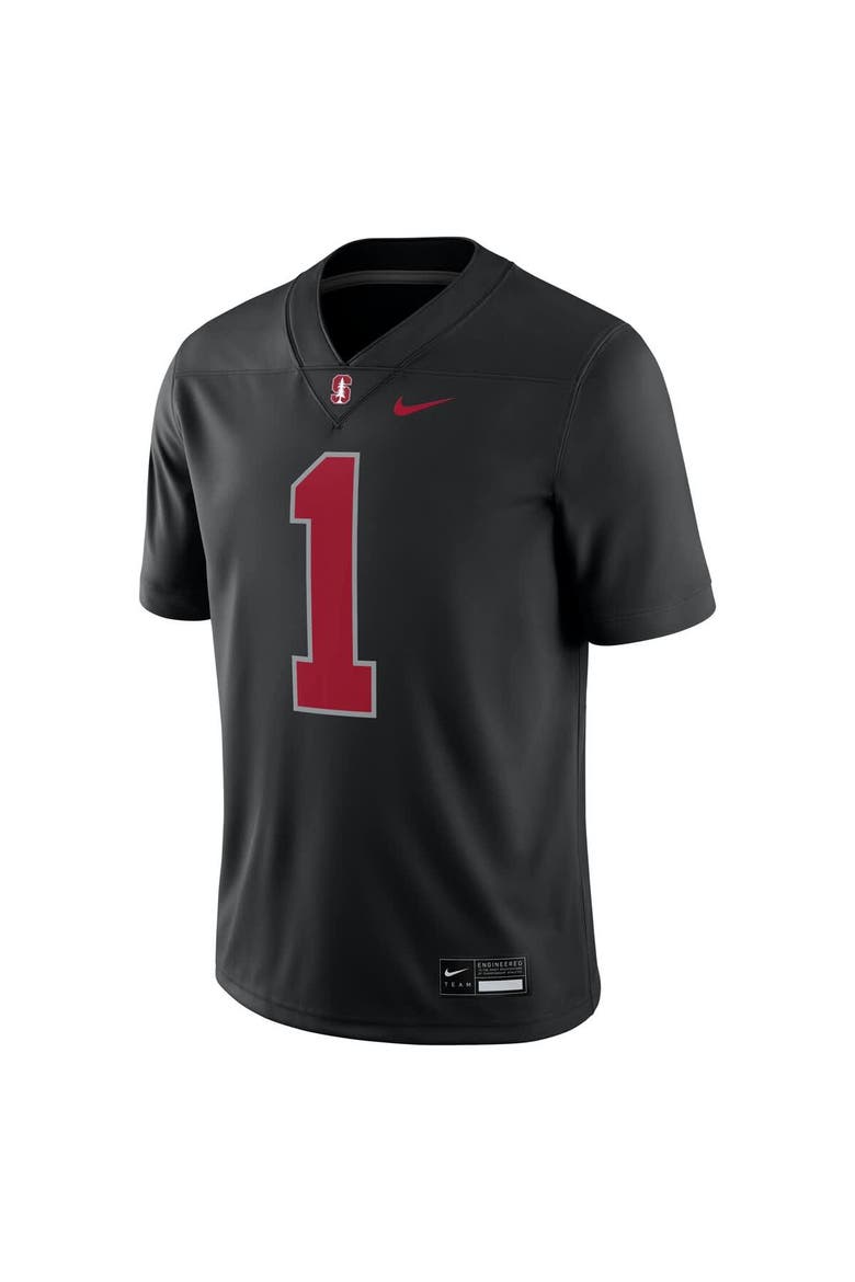 Men's Nike #1 Black Stanford Cardinal Alternate Game Jersey, Alternate, color, Black