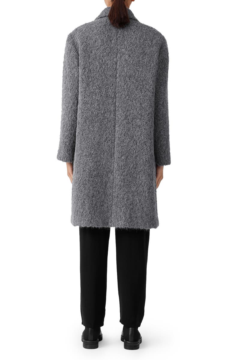 Eileen Fisher Notched Lapel Alpaca & Wool Blend Coat, Alternate, color, 