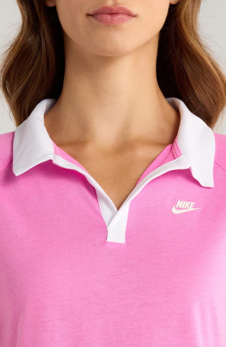 Nike Sportswear Retro Polo, Alternate, color, Playful Pink/ White/ Sail