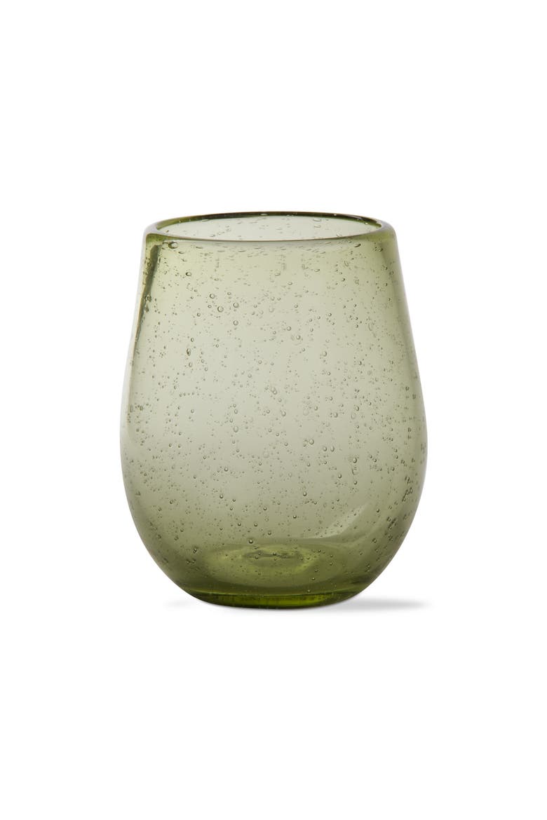 Bubble Glass Stemless Wine Glass for Parents Gift, Main, color, Green