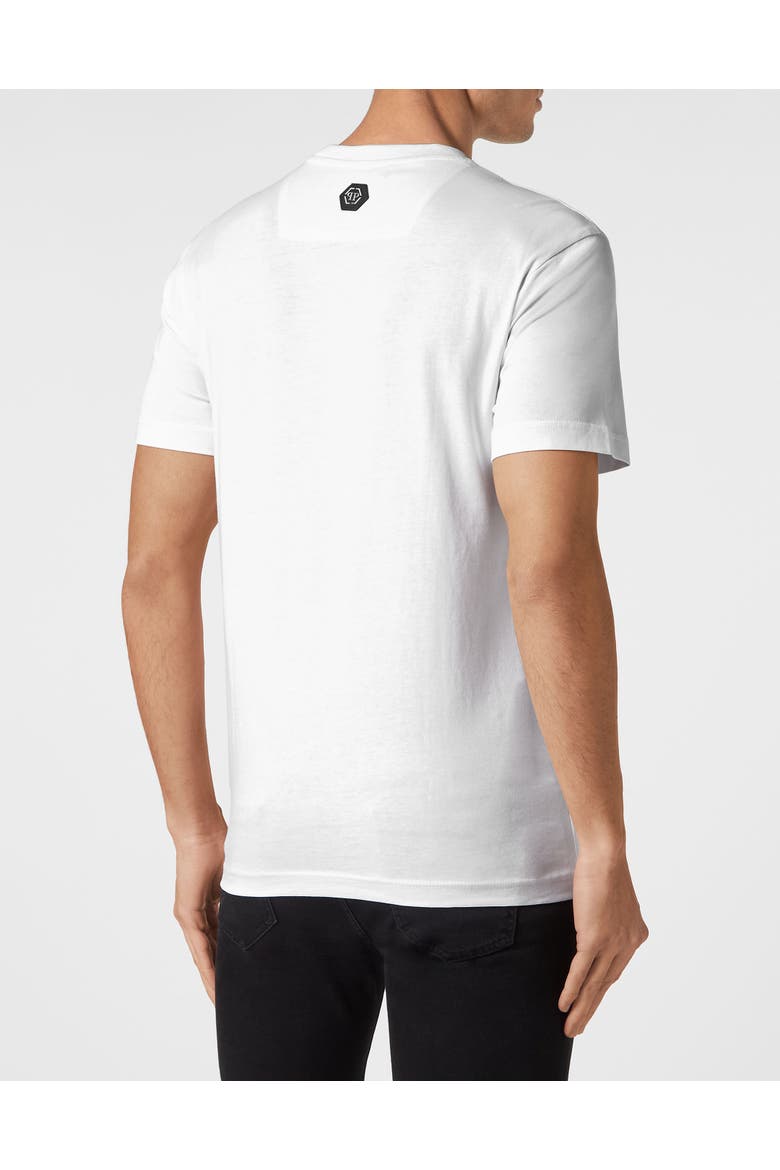 T-Shirt Round Neck Tattoo Men, Alternate, color, white