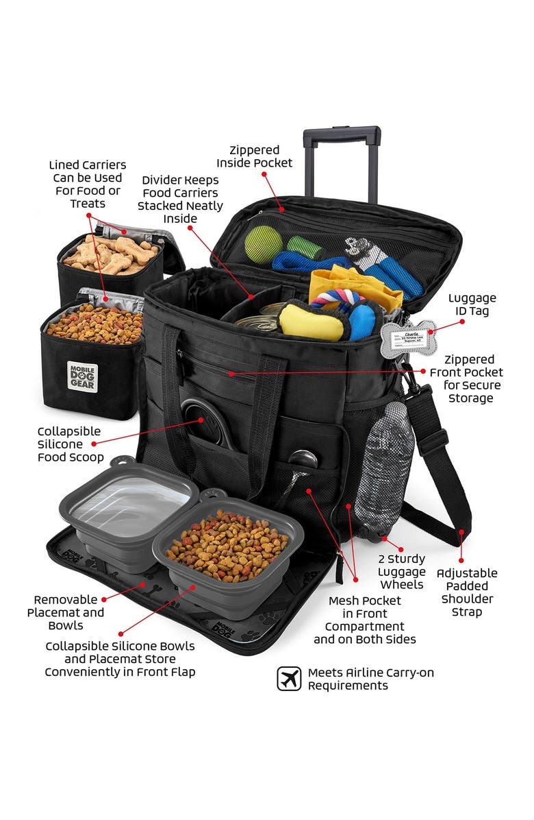 MOBILE DOG GEAR Week Away(R) Rolling Bag - Black, Alternate, color, 