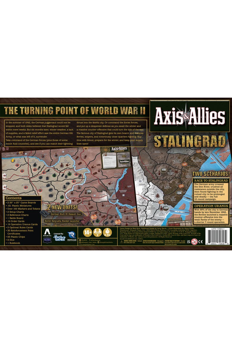 Stalingrad Wwii Strategy Board Game, Ages 14+, Alternate, color, Multicolored