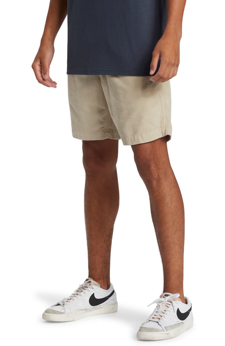 Quiksilver Taxer Corduroy Drawstring Shorts, Alternate, color, Plaza Taupe