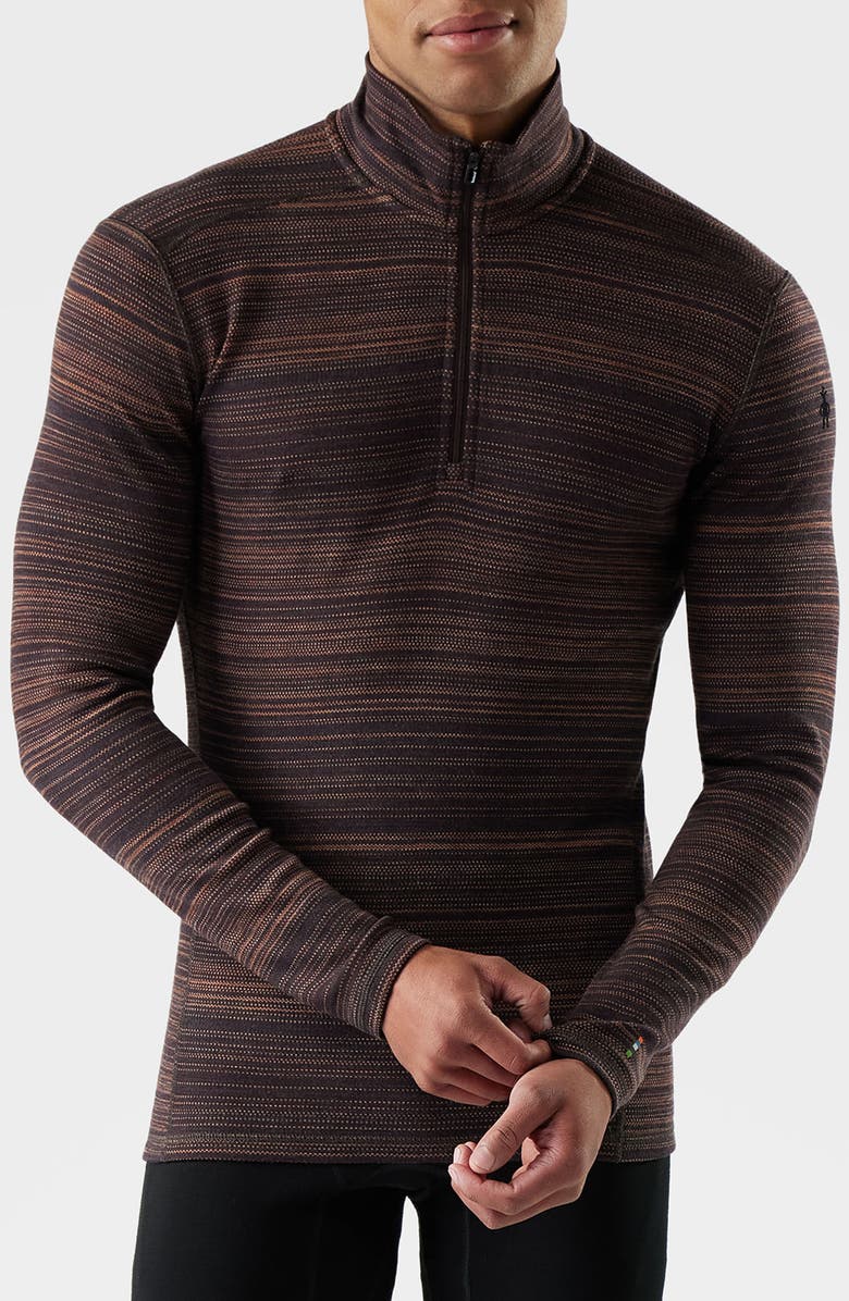 Smartwool Classic Thermal Merino Base Layer Quarter Zip Pullover, Main, color, Mink Color Shift