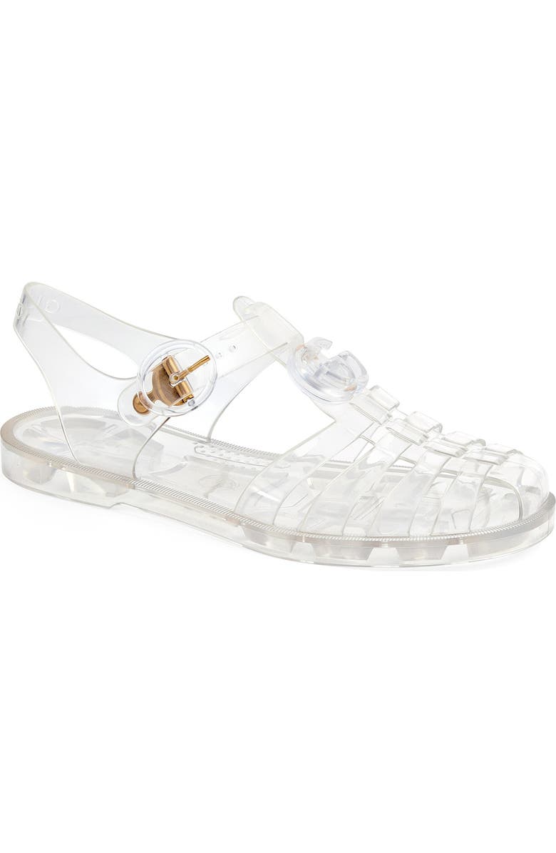 Gucci Jelly Fisherman Sandal, Main, color,
