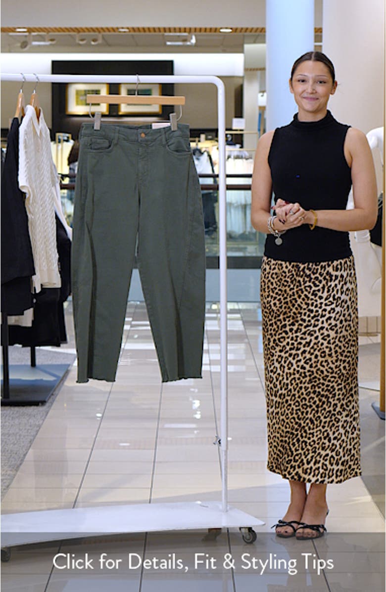Alyssa Frayed Crop Relaxed Tapered Jeans, sales video thumbnail