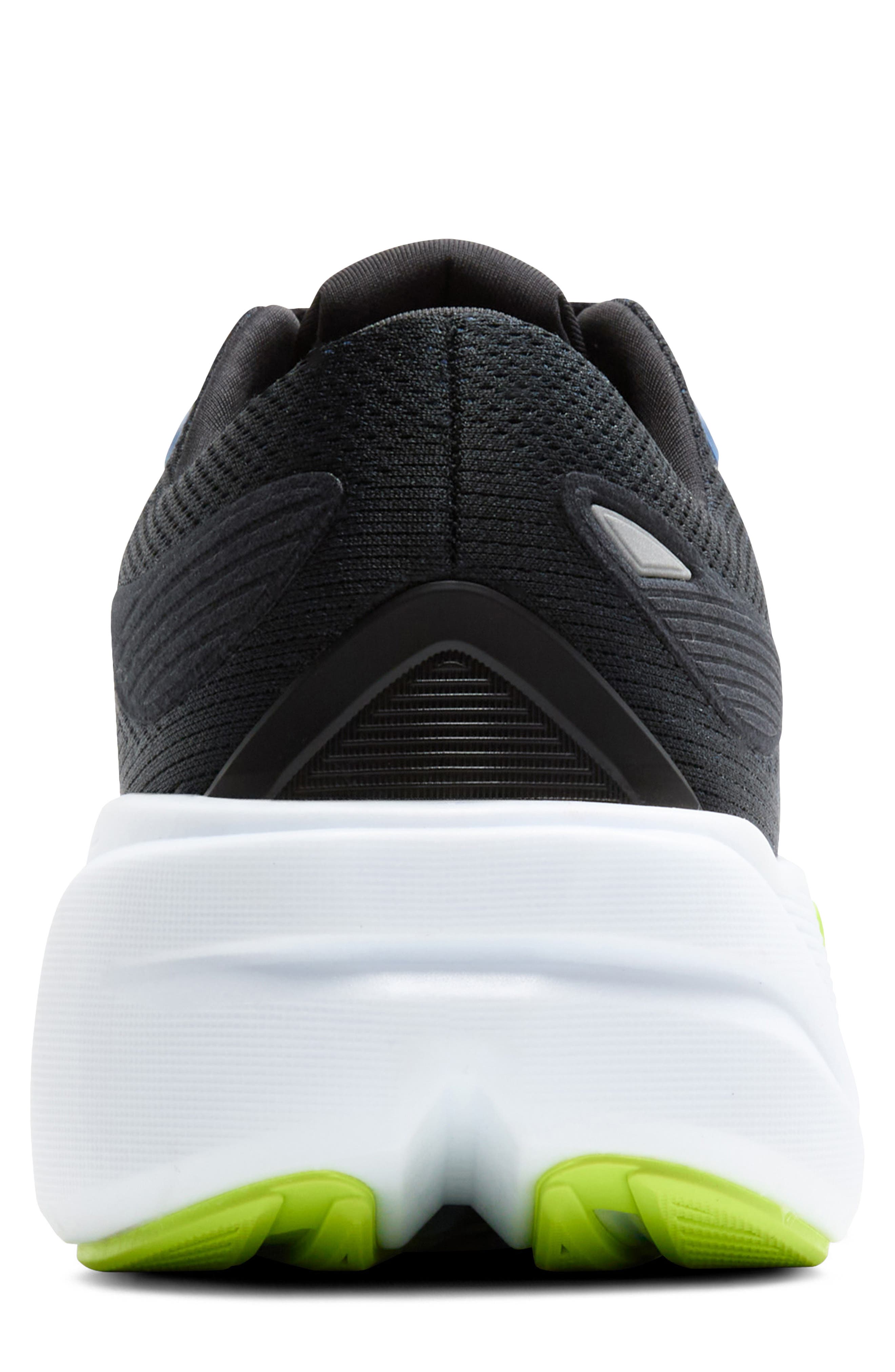 Brooks Ghost Max 3 Running Shoe, Alternate, color, Black/ Navy/ Acid Lime
