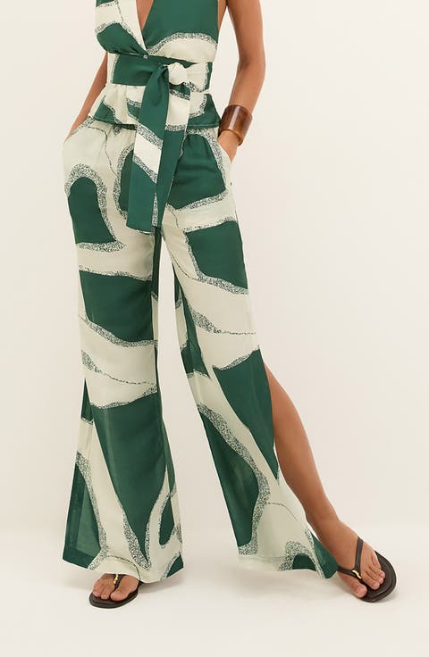 Enigma Lea Slit Hem Cover-Up Pants