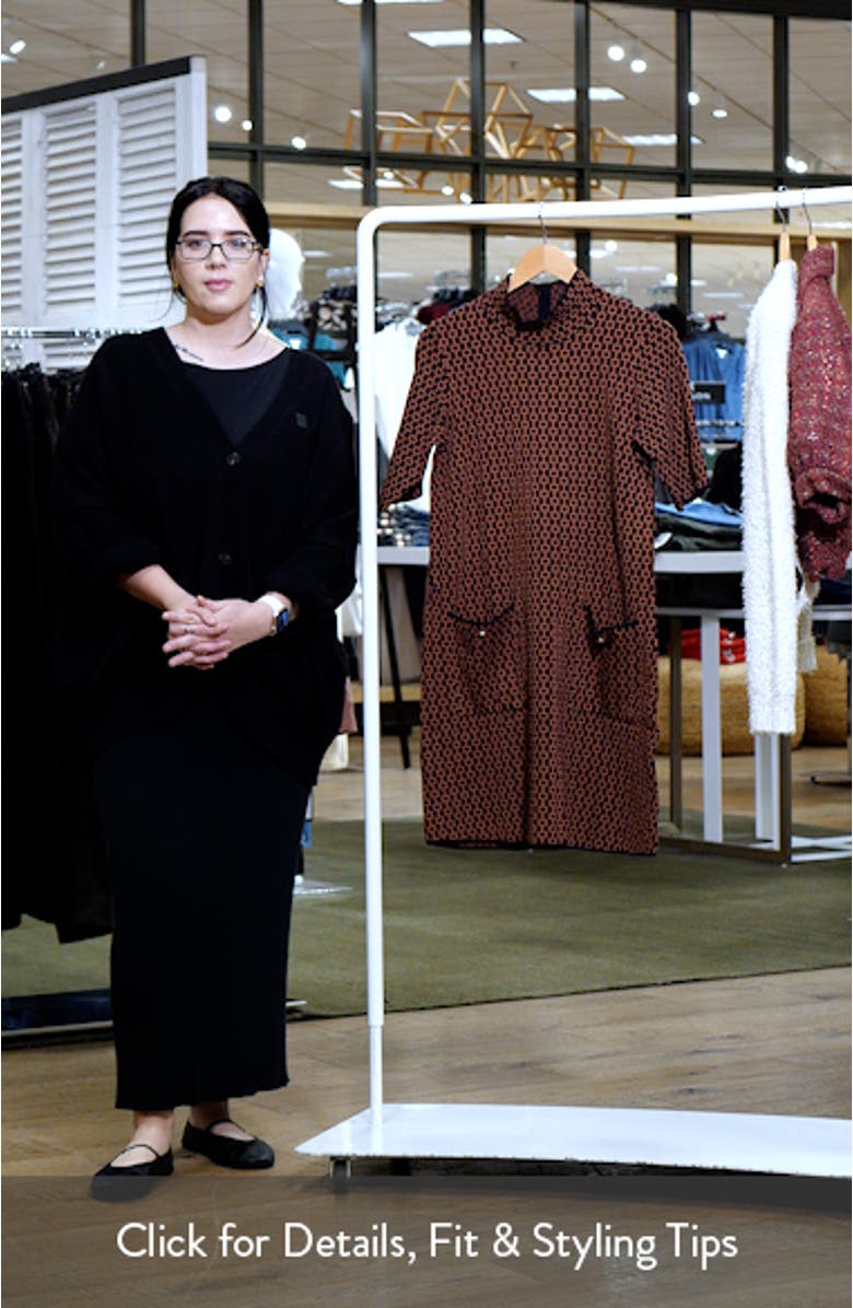 Geo Print Sweater Dress, sales video thumbnail