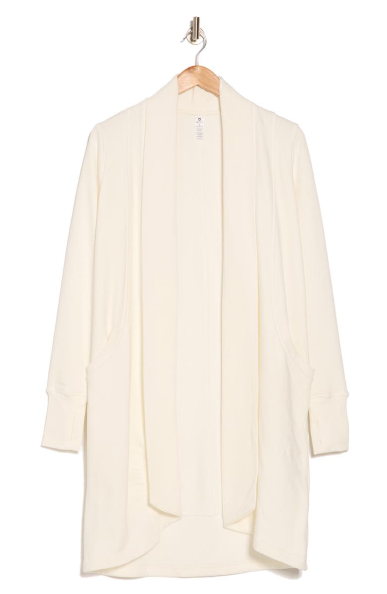 90 DEGREE BY REFLEX Butter Open Front Longline Cardigan, Alternate, color,