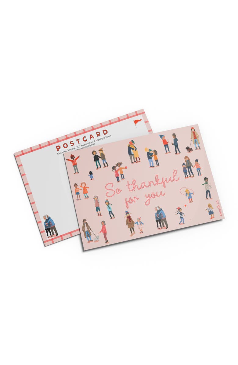 Ramus & Co Fall/Thanksgiving Postcard 20-Pack "Thankful People", Alternate, color,