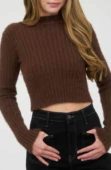 Blu Pepper Mock Neck Crop Sweater