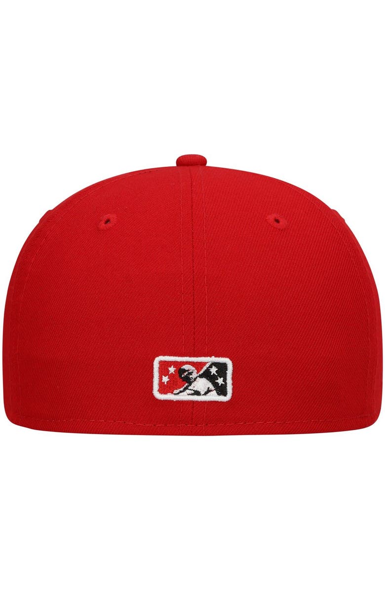 New Era Men's New Era Red Richmond Flying Squirrels Authentic Collection Road 59FIFTY Fitted Hat, Alternate, color, Red