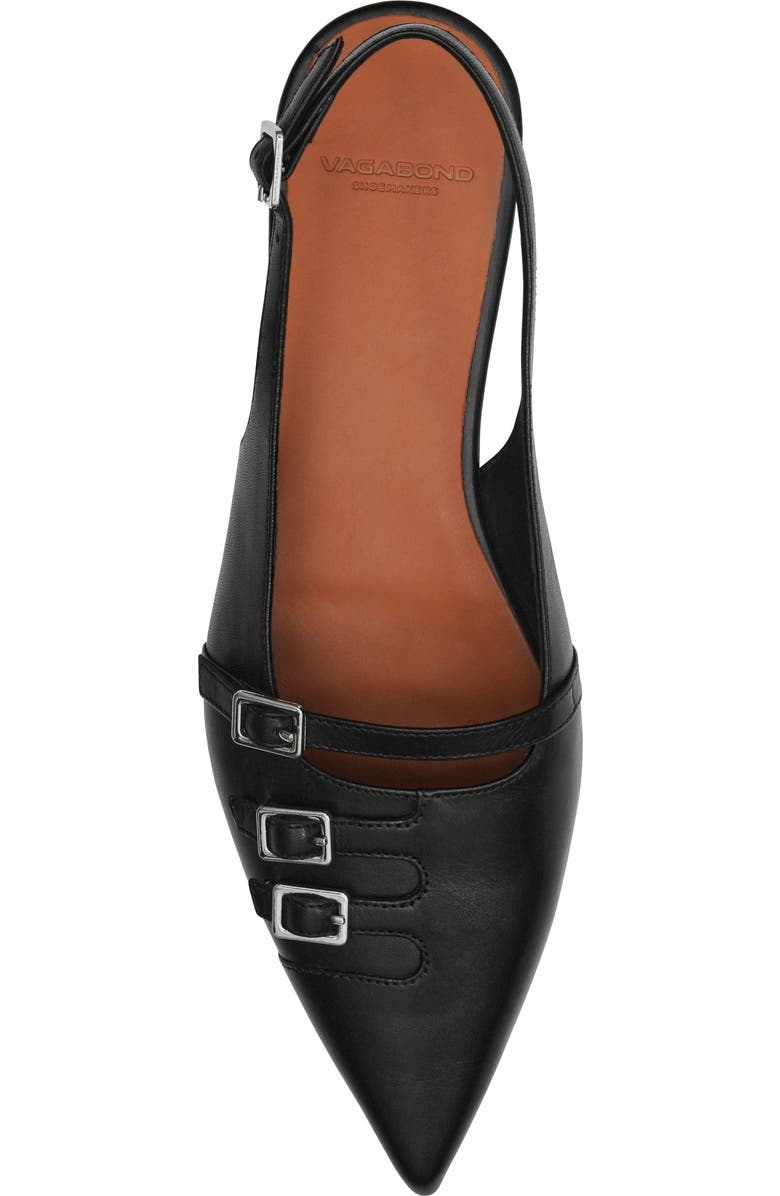 Vagabond Shoemakers Hermine Pointed Toe Slingback Flat, Alternate, color, Black
